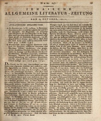 Jenaische allgemeine Literatur-Zeitung vom Jahre ... Dienstag 29. Oktober 1811