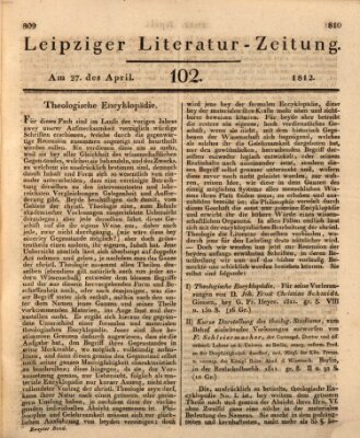 Leipziger Literaturzeitung Montag 27. April 1812