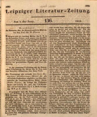 Leipziger Literaturzeitung Mittwoch 3. Juni 1812
