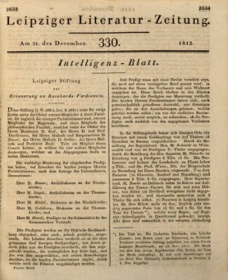 Leipziger Literaturzeitung Donnerstag 31. Dezember 1812