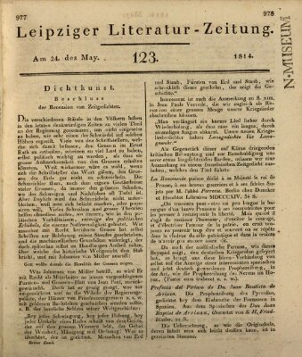 Leipziger Literaturzeitung Dienstag 24. Mai 1814