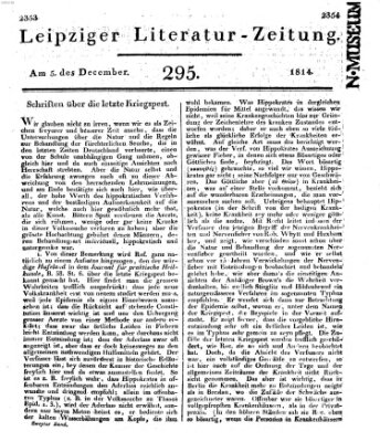Leipziger Literaturzeitung Montag 5. Dezember 1814