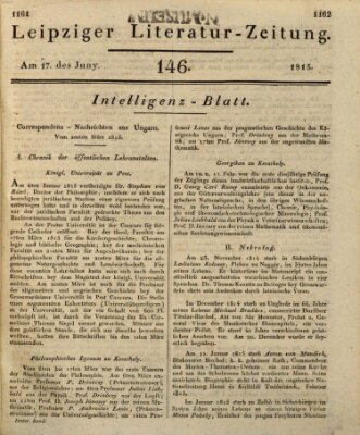 Leipziger Literaturzeitung Samstag 17. Juni 1815
