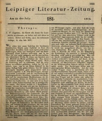 Leipziger Literaturzeitung Dienstag 23. Juli 1816