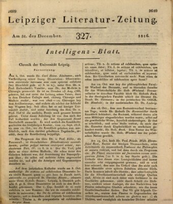 Leipziger Literaturzeitung Dienstag 31. Dezember 1816