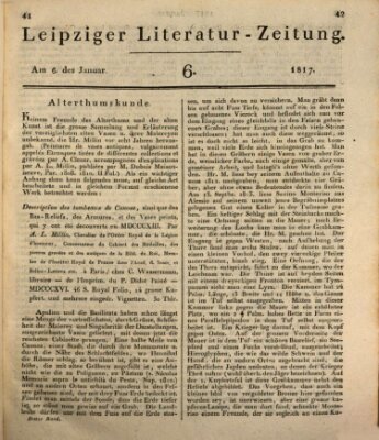 Leipziger Literaturzeitung Montag 6. Januar 1817