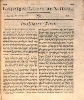 Leipziger Literaturzeitung Samstag 15. November 1817