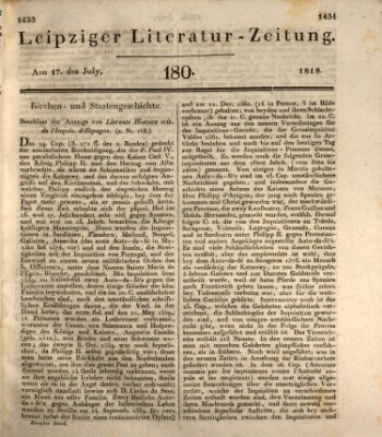 Leipziger Literaturzeitung Freitag 17. Juli 1818