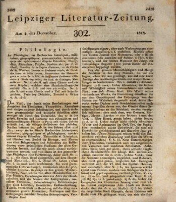 Leipziger Literaturzeitung Dienstag 1. Dezember 1818