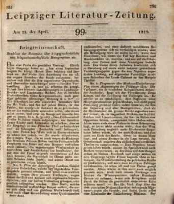 Leipziger Literaturzeitung Freitag 23. April 1819