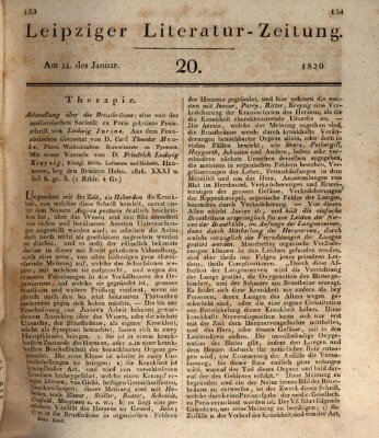 Leipziger Literaturzeitung Montag 24. Januar 1820