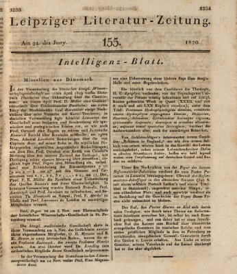 Leipziger Literaturzeitung Samstag 24. Juni 1820