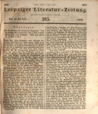 Leipziger Literaturzeitung Montag 24. Juli 1820