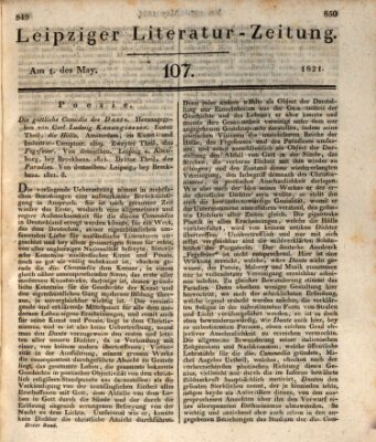 Leipziger Literaturzeitung Dienstag 1. Mai 1821