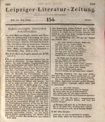 Leipziger Literaturzeitung Montag 25. Juni 1821