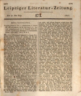Leipziger Literaturzeitung Dienstag 17. Juli 1821