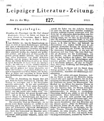 Leipziger Literaturzeitung Donnerstag 23. Mai 1822