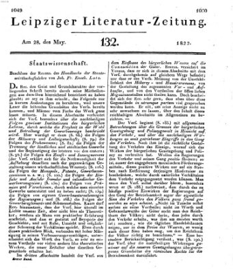 Leipziger Literaturzeitung Dienstag 28. Mai 1822
