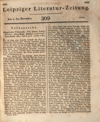 Leipziger Literaturzeitung Montag 9. Dezember 1822