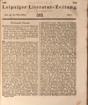 Leipziger Literaturzeitung Freitag 14. Dezember 1827