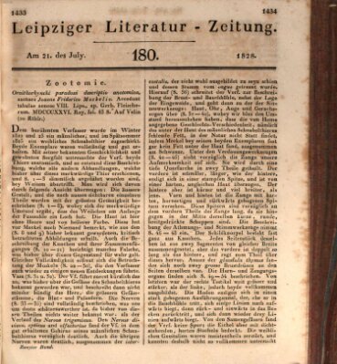 Leipziger Literaturzeitung Montag 21. Juli 1828