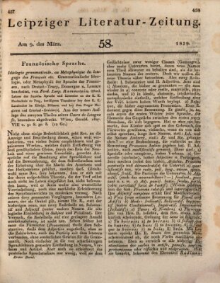 Leipziger Literaturzeitung Montag 9. März 1829