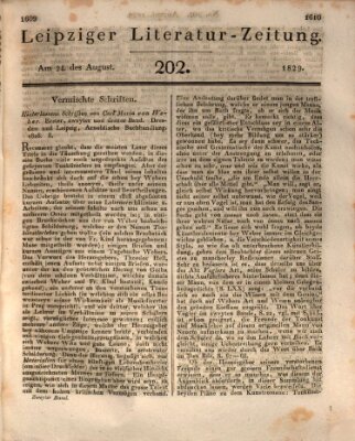 Leipziger Literaturzeitung Montag 24. August 1829