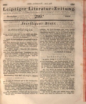Leipziger Literaturzeitung Samstag 28. November 1829