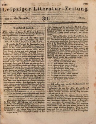 Leipziger Literaturzeitung Freitag 11. Dezember 1829
