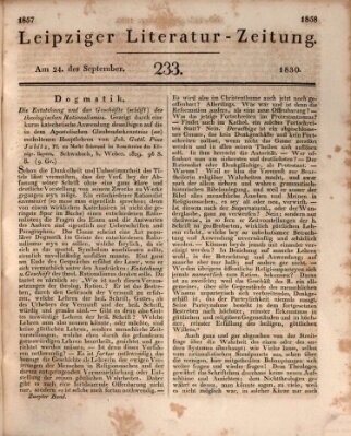 Leipziger Literaturzeitung Freitag 24. September 1830