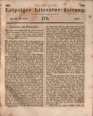 Leipziger Literaturzeitung Dienstag 26. Juli 1831
