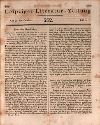 Leipziger Literaturzeitung Dienstag 25. Oktober 1831