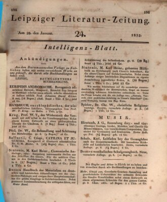 Leipziger Literaturzeitung Samstag 28. Januar 1832