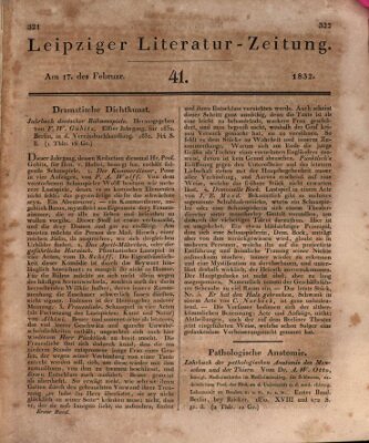 Leipziger Literaturzeitung Freitag 17. Februar 1832