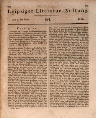 Leipziger Literaturzeitung Dienstag 6. März 1832