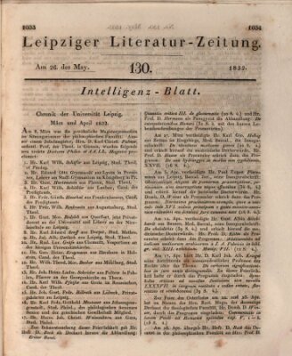 Leipziger Literaturzeitung Samstag 26. Mai 1832