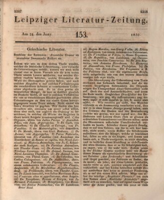 Leipziger Literaturzeitung Donnerstag 21. Juni 1832