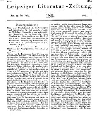 Leipziger Literaturzeitung Montag 23. Juli 1832