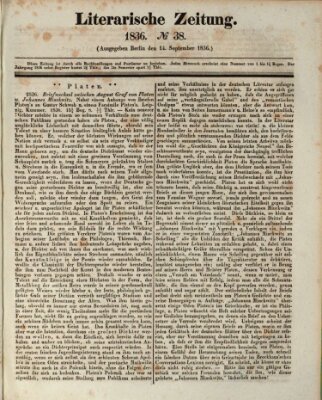 Literarische Zeitung Mittwoch 14. September 1836