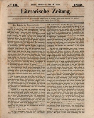 Literarische Zeitung Mittwoch 9. März 1842