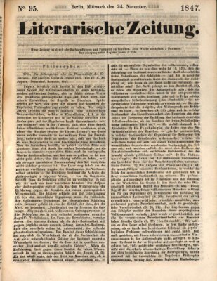Literarische Zeitung Mittwoch 24. November 1847