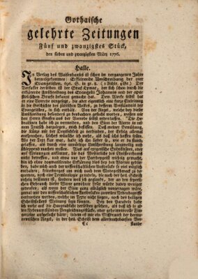 Gothaische gelehrte Zeitungen Mittwoch 27. März 1776