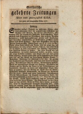 Gothaische gelehrte Zeitungen Samstag 22. März 1777