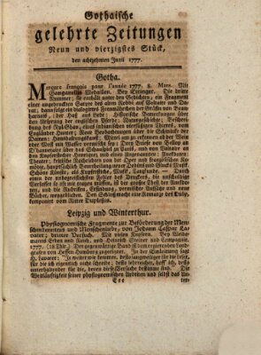 Gothaische gelehrte Zeitungen Mittwoch 18. Juni 1777