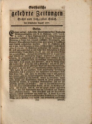 Gothaische gelehrte Zeitungen Samstag 16. August 1777