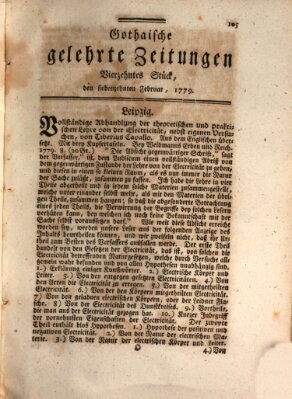 Gothaische gelehrte Zeitungen Mittwoch 17. Februar 1779
