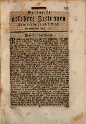 Gothaische gelehrte Zeitungen Mittwoch 19. April 1780