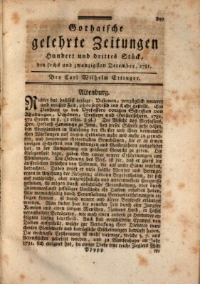 Gothaische gelehrte Zeitungen Mittwoch 26. Dezember 1781