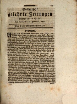 Gothaische gelehrte Zeitungen Samstag 15. Februar 1783