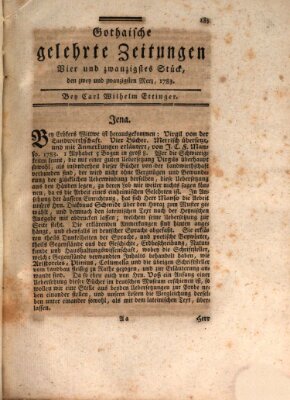 Gothaische gelehrte Zeitungen Samstag 22. März 1783